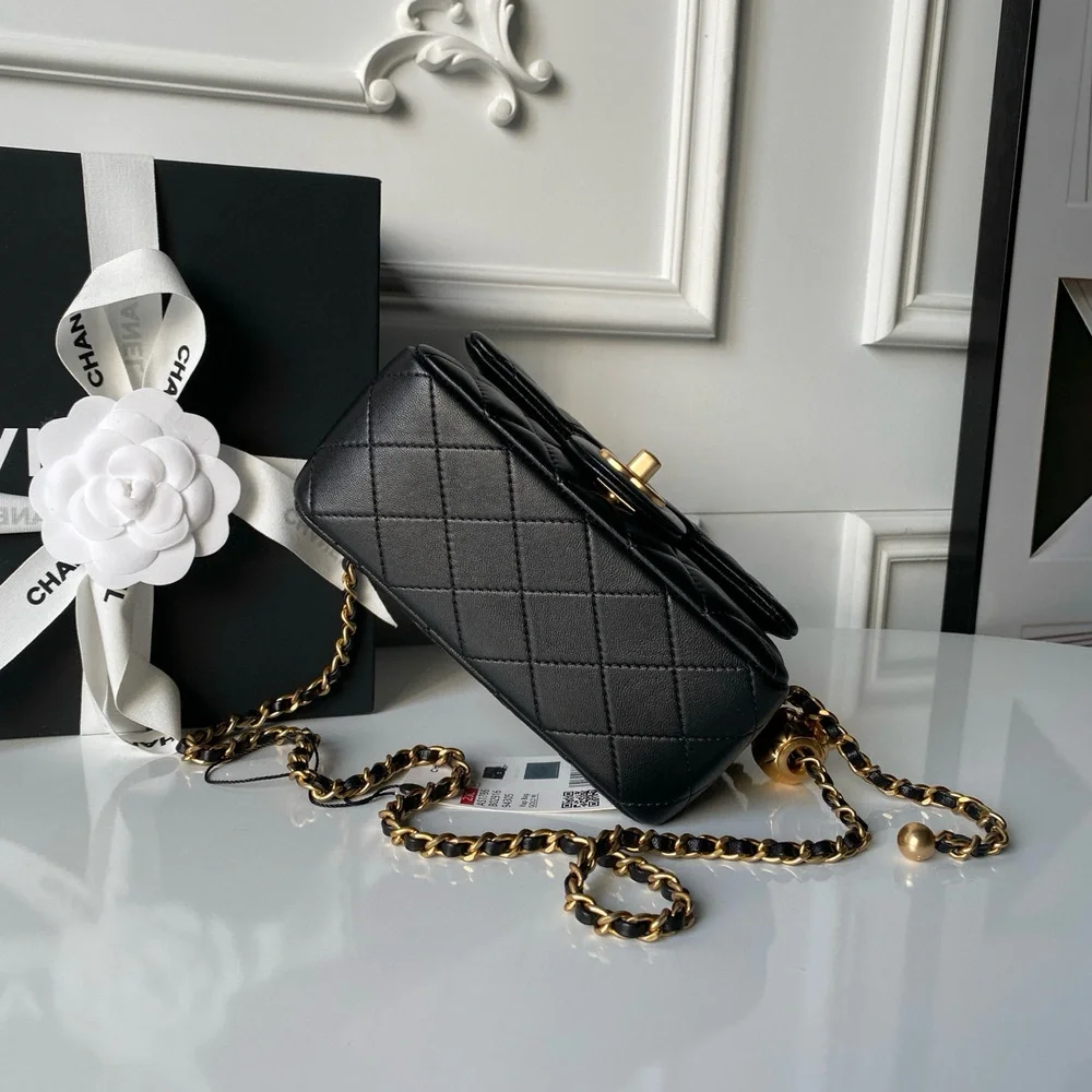Chanel Mini Flap Bag with Top Handle & Ball